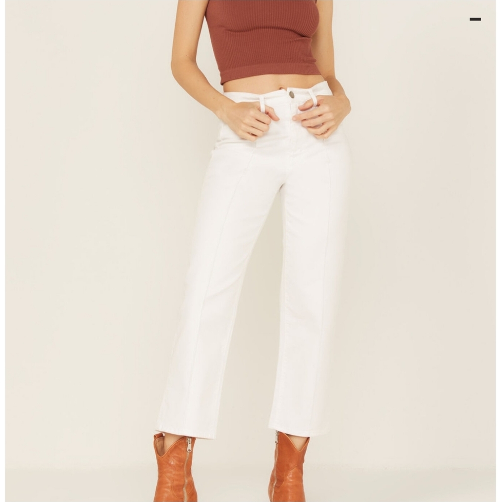 unpublished white high waist bree jeans